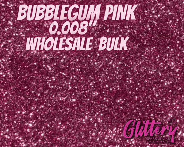 Bulk pink glitter - Bubblegum Pink Cosmetic Grade Glitter .008 Ultrafine glitter for lip gloss, tumbler, diy, Resin,