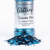 Sasuke - Blue + Black Glitter - Chunky Mix Glitter for Tumblers, Epoxy Resin Projects and other Arts & Crafts