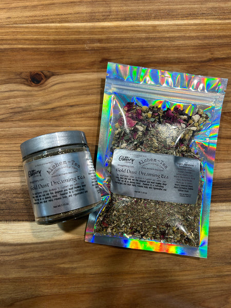 Gold Dust Dreaming Tea - Herbal Blend Infused with Edible Glitter for Blissful Slumbers