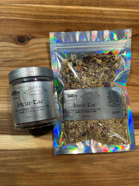 Intui-Tae - Sparkling Adaptogenic Glitter Tea for Enhanced Focus--Edible Glitter Tea, Drink Glitter Tea