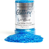 Lit Blue Face and body UV Glitter, Lit Blue 025"Fine, blacklight reactive, makeup, slime, resin, tumbler, diy glitter