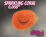 Sparkling Coral Cosmetic Grade Glitter .008 Ultrafine Pigment, Festival, Rave, Face painting, blacklight, resin, tumbler, solvent resistant