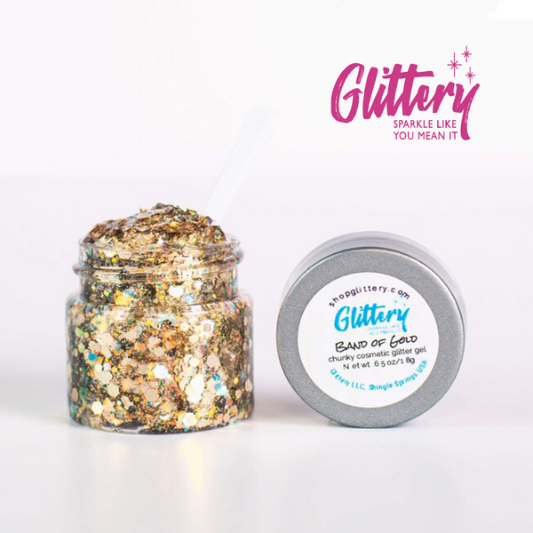 Band of Gold-Glittery - Chunky Glitter Gel - Festival glitter 0.65oz