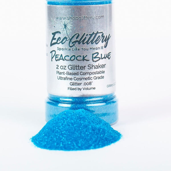 Peacock Blue- Biodegradable Glitter Cosmetic Glitter .008 Body Safe glitter eyeshadow, lip gloss, tumbler glitter, compostable glitter