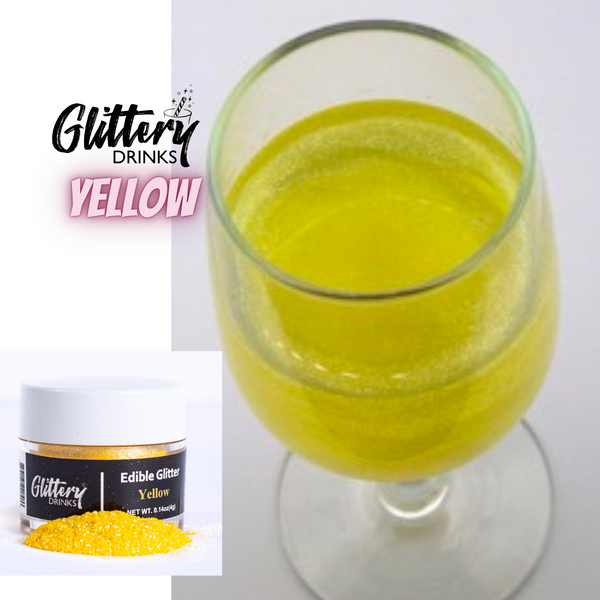 Glittery Drinks Yellow Drink Glitter