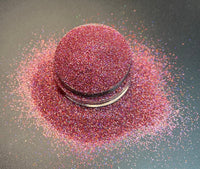 Holographic Pink Glitter | Cosmetic Grade | 1 oz Glitter | .008 Ultrafine | For Lip Gloss Face Body Hair Nails | Solvent Resistant