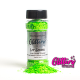 Lit Green Face and body UV Glitter, Lit green 062" Chunky,  blacklight reactive, makeup, slime, resin, tumbler, diy glitter