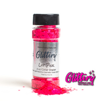Lit Pink Face and body UV Glitter, Lit  Pink 094" Chunky, blacklight reactive, makeup, slime, resin, tumbler, diy glitter