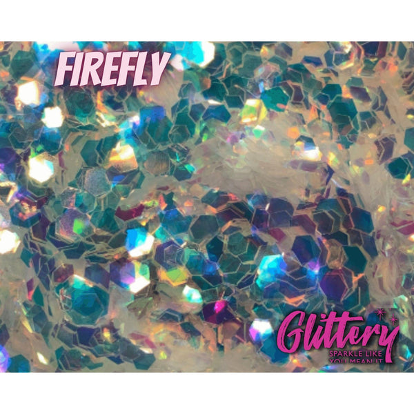 Firefly Cosmetic Grade Chunky Glitter .125", tumbler, makeup, resin, slime, diy