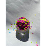 Rave Mix | Chunky Glitter Mix | UV Reactive Glitter | Cosmetic Grade | Solvent Resistant | .094" Hex | Neon | Tumbler, Nail, Soap, Slime Glitter